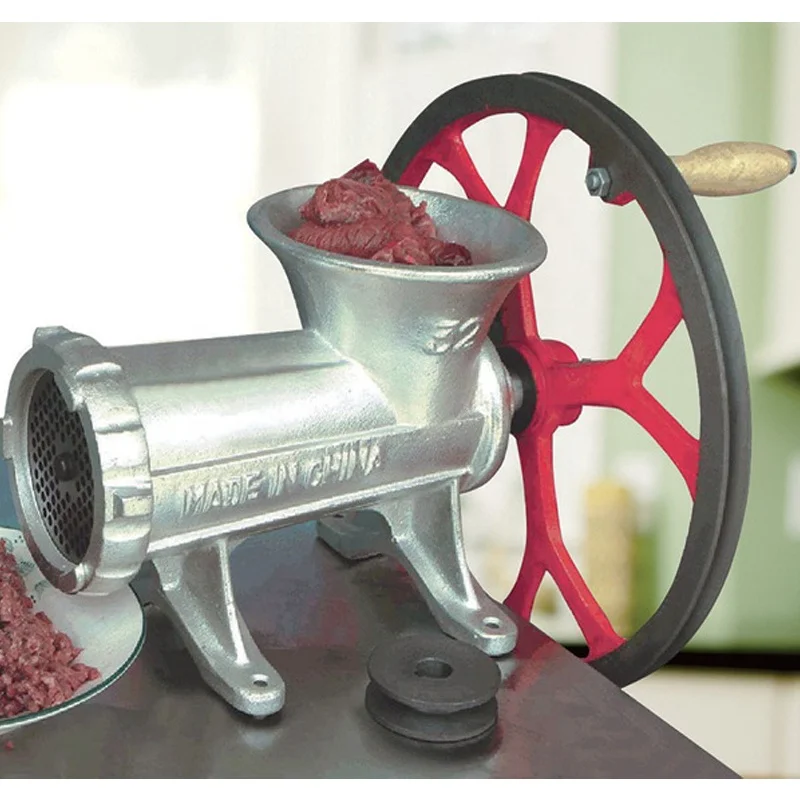meat grinder with pulley