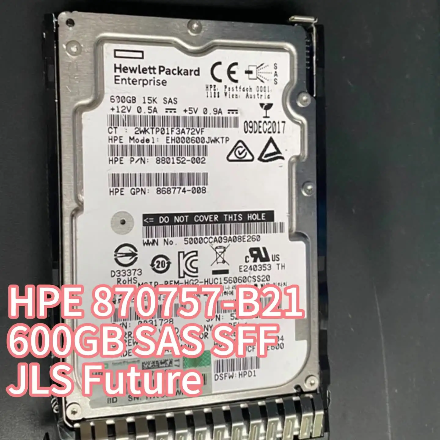 HPE 600GB SAS 12G Enterprise 15K SFF Hard Drive - 870757-B21