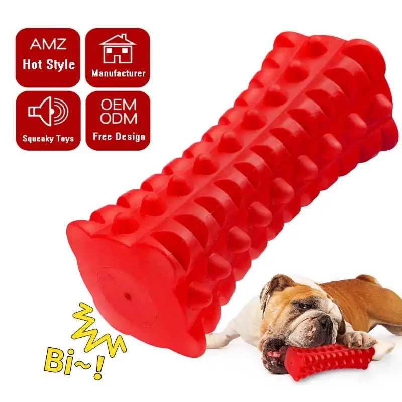 Custom Pet Dog Chew Toys Rubber Squeaky Dog Toys