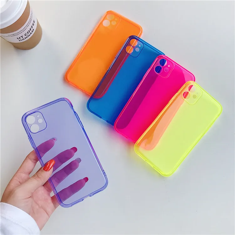 21 Hot Case For Iphone 13 Pro Max Contrast Neon Color Phone Plain Tpu Case For Iphone X Xs Xr 12 Mini 12 Pro Max 11 Pro Max Buy Plain Tpu Case Neon Color