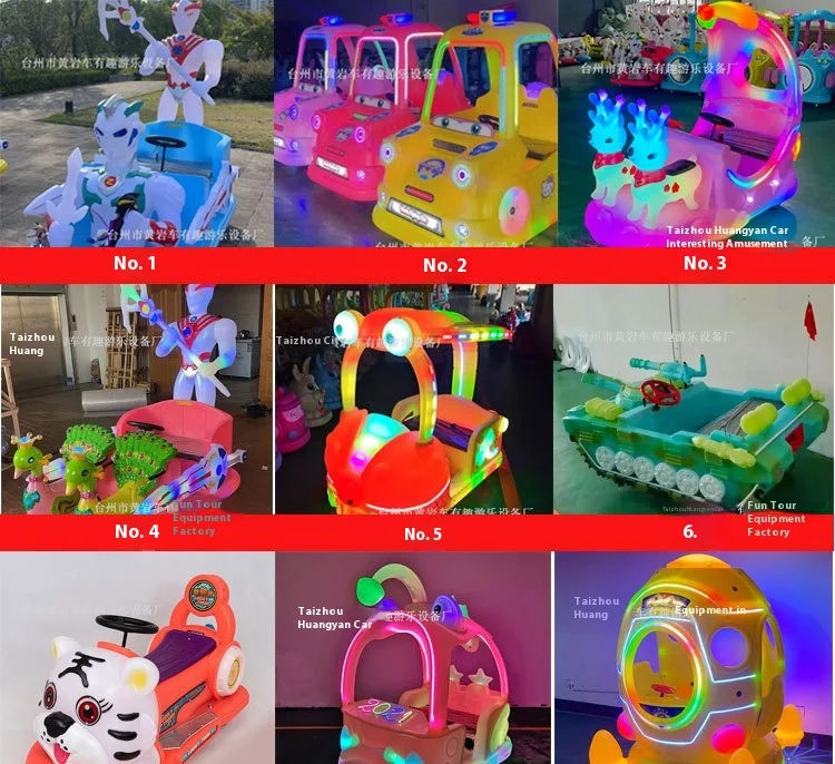 24V Indoor Electric Bumper Car Double-Seated Four-Wheel Kart for Kids Adults Home Shopping Mall Night Market Square Plastic
