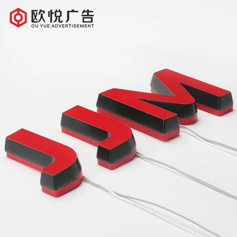 Customized Manufacturer decorative led 3D mini logo sign face lit letters and backlit alphabet