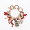 Alloy Bracelet Gift Snowflake Drop Glaze Christmas Tree Santa Bracelet