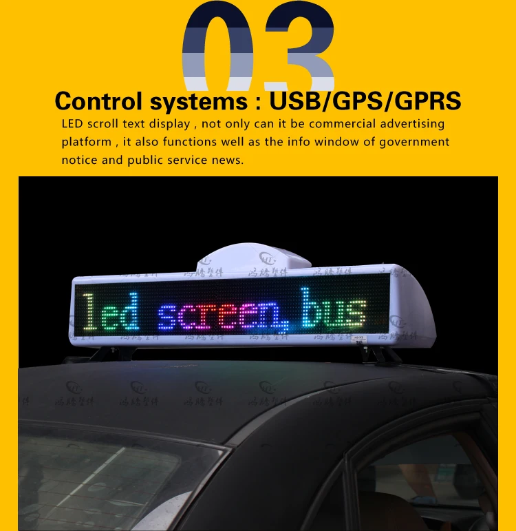 Advertising roof taxi led display rolling advertisement board taxi lamp