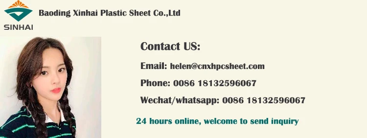 Fire resistant 8mm 10mm 12mm 16mm 18mm twin wall multiwall double wall sheet polycarbonate greenhouse panel