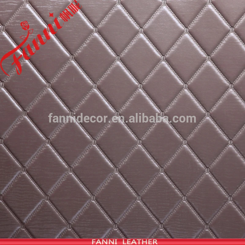 Wholesale Embroidery Pattern Sofa PVC Synthetic Leather Roll Stock Lot For Car Seat