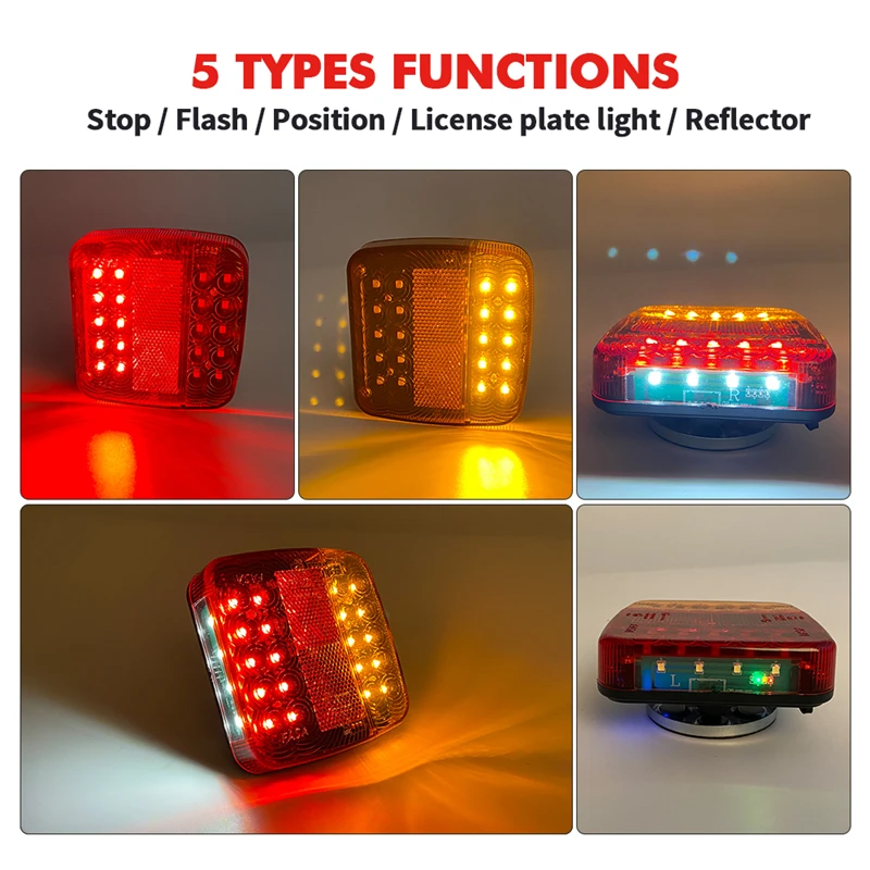 Wireless Led Truck Tail Light Trailer Rear Taillight Signal