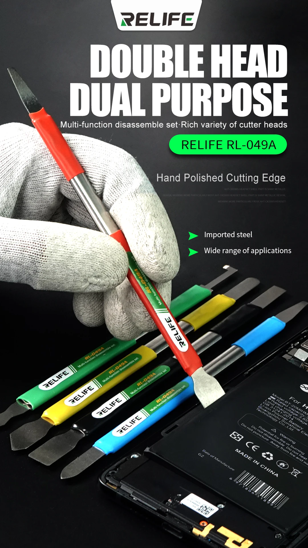 RELIFE RL-049A Double-headed multi-function open tools for mobile repair