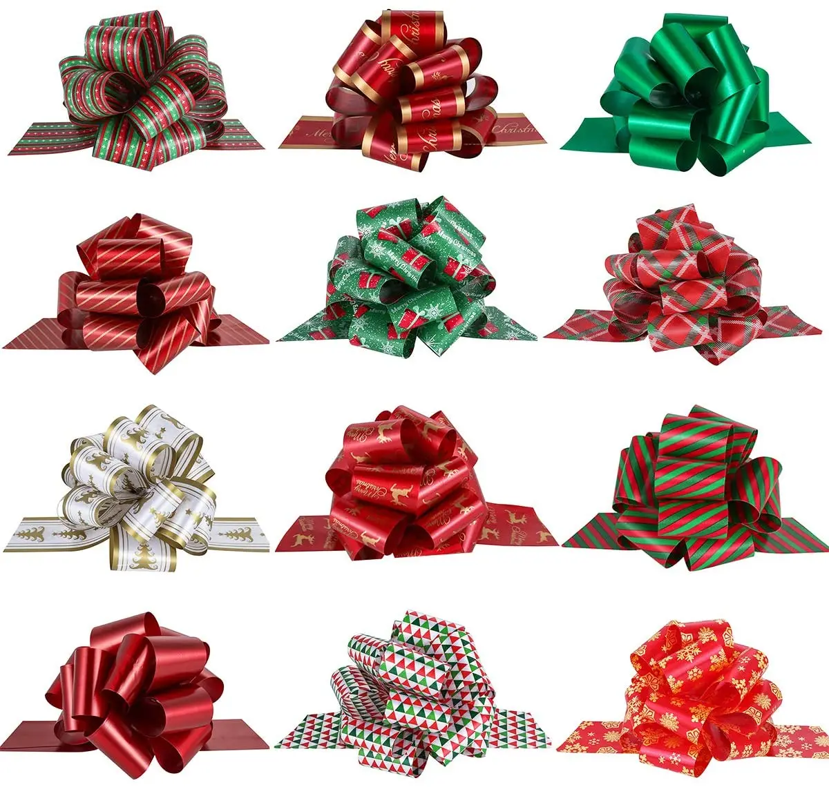 5inch Wide Pull Bows Wrapping Accessory For Xmas Present Gift Florist