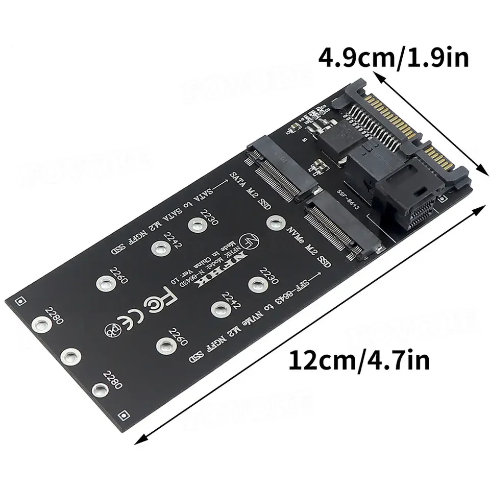SATA M2 Adapter U.2 SFF-8643 - Nvme SSD Converter Card