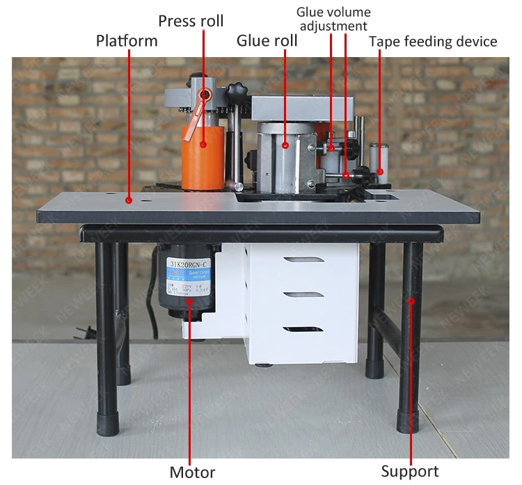 manual wood-based panel small 45 degree edge banding machine edge bander