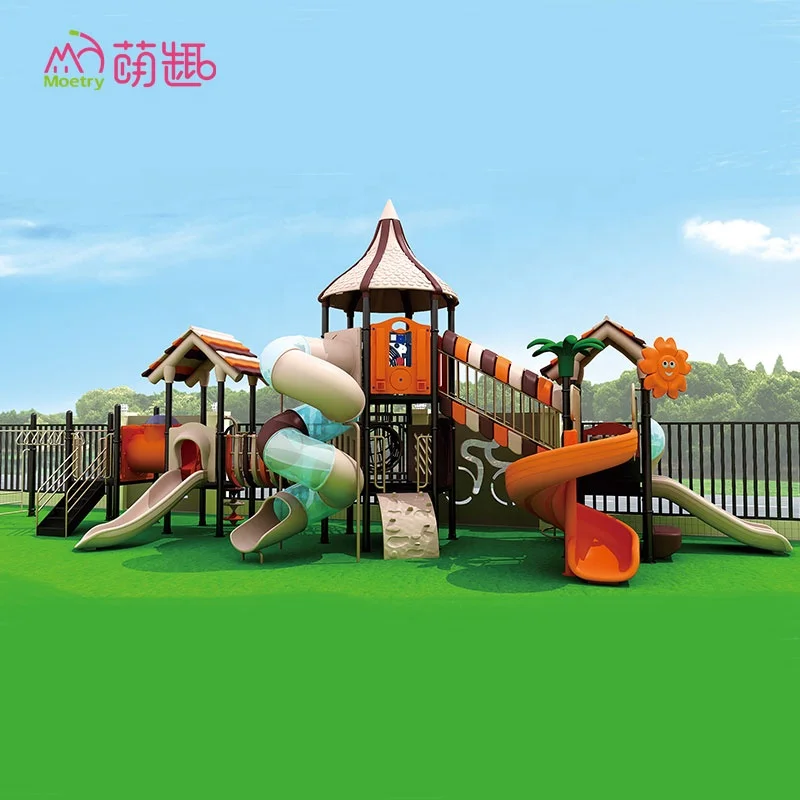 Moetry Kinder Garden Playground Slide Plastic Forest Theme Colorful