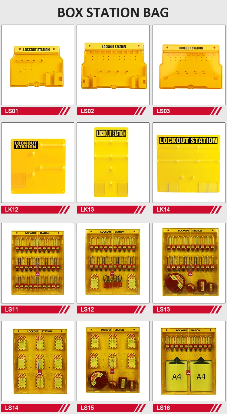 Lockey New Industrial Padlock Safety Combined Tagout Lockout Station