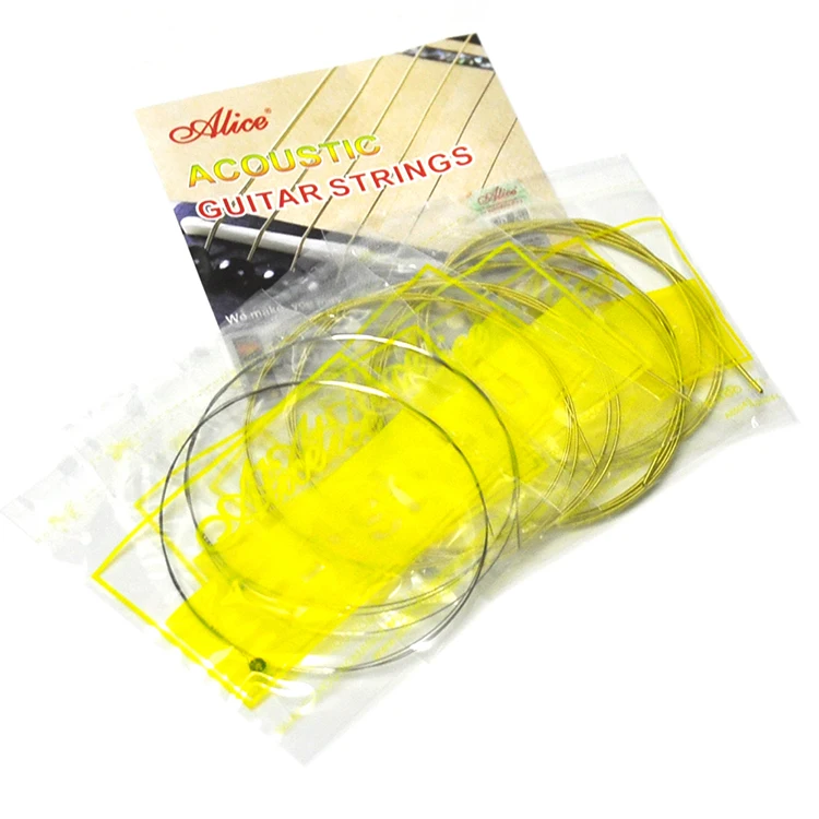 10 Sets/ Box Alice A407 80/20 Bronze Color Acoustic Guitar String With