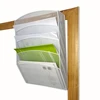 office stationer 5 hanging maganizer rack white metal mesh wall mounted document and file organizer for A4 letter folders