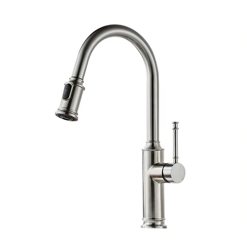 High Quality Kitchen Sink Faucet 304 Stainless Steel Mixer Deck Mount