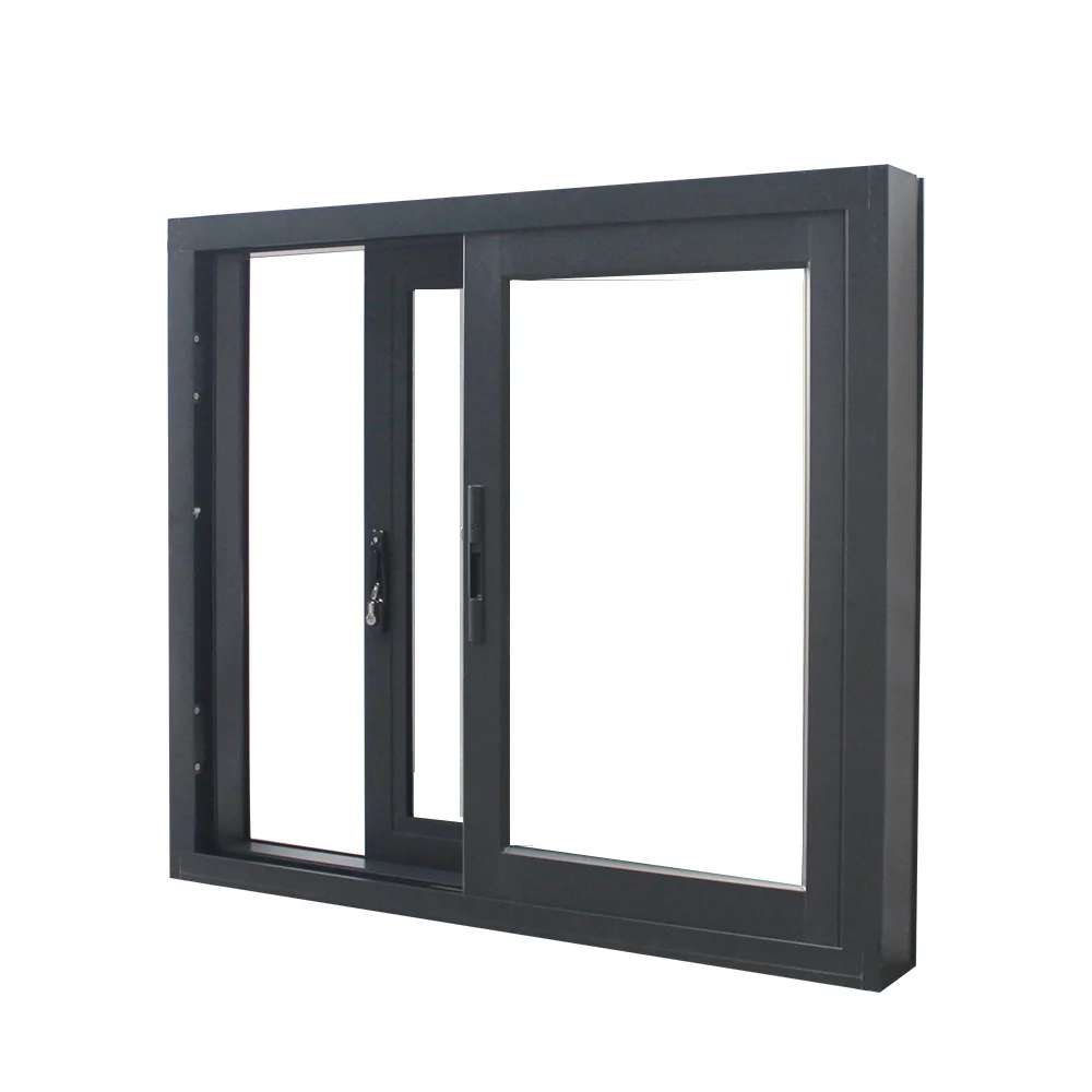 Cheap Double Tempered Reflective Glass Aluminium Sliding Windows Price