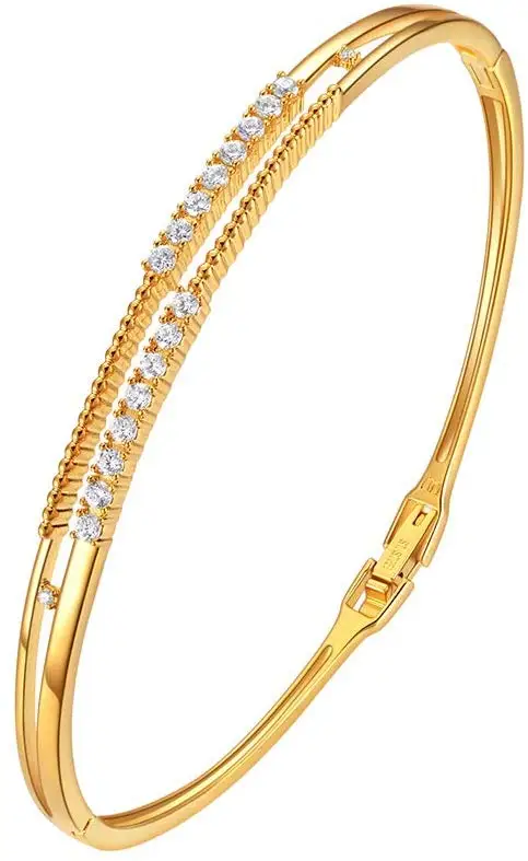 18K Gold Plated Bangles Bracelets For Women