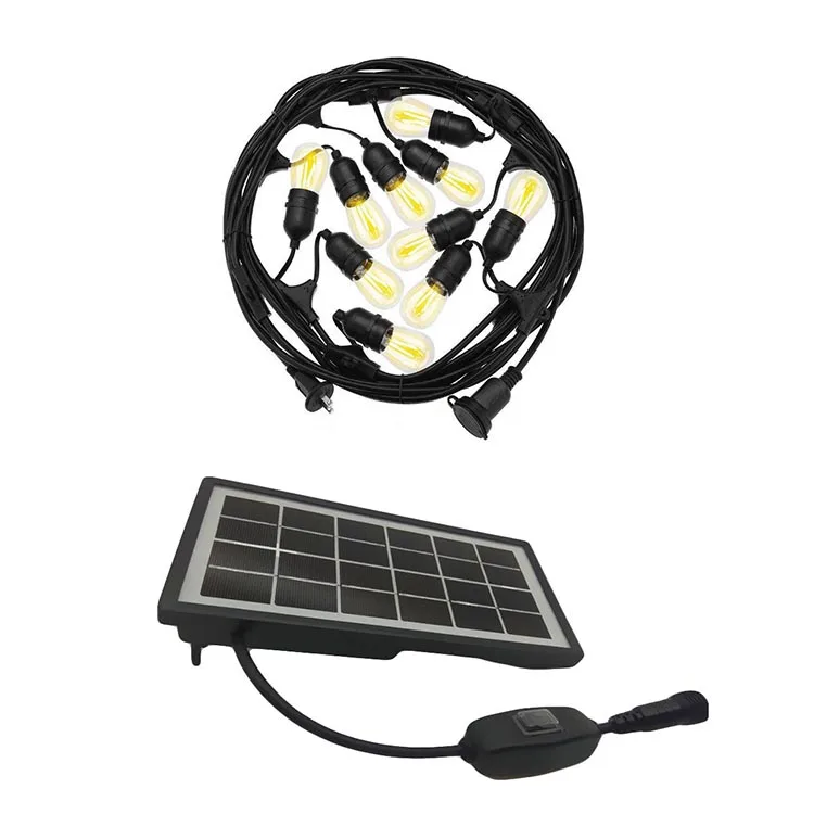 Comfortable new design bulb light solar outdoor led string lights with remote walmart