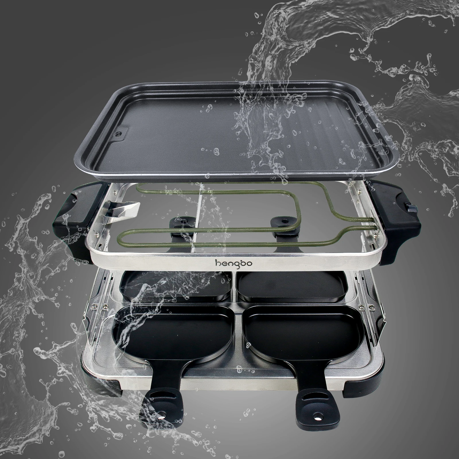 Electric Raclette Grill For 8 Person Use,Raclette Grill Nonstick Plate