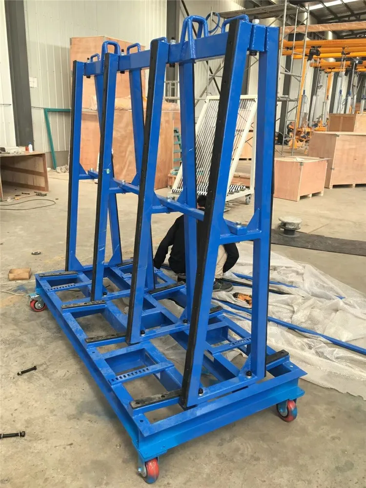 High Quality Portable A Frame Glass Racks Storage Rack With Wheels