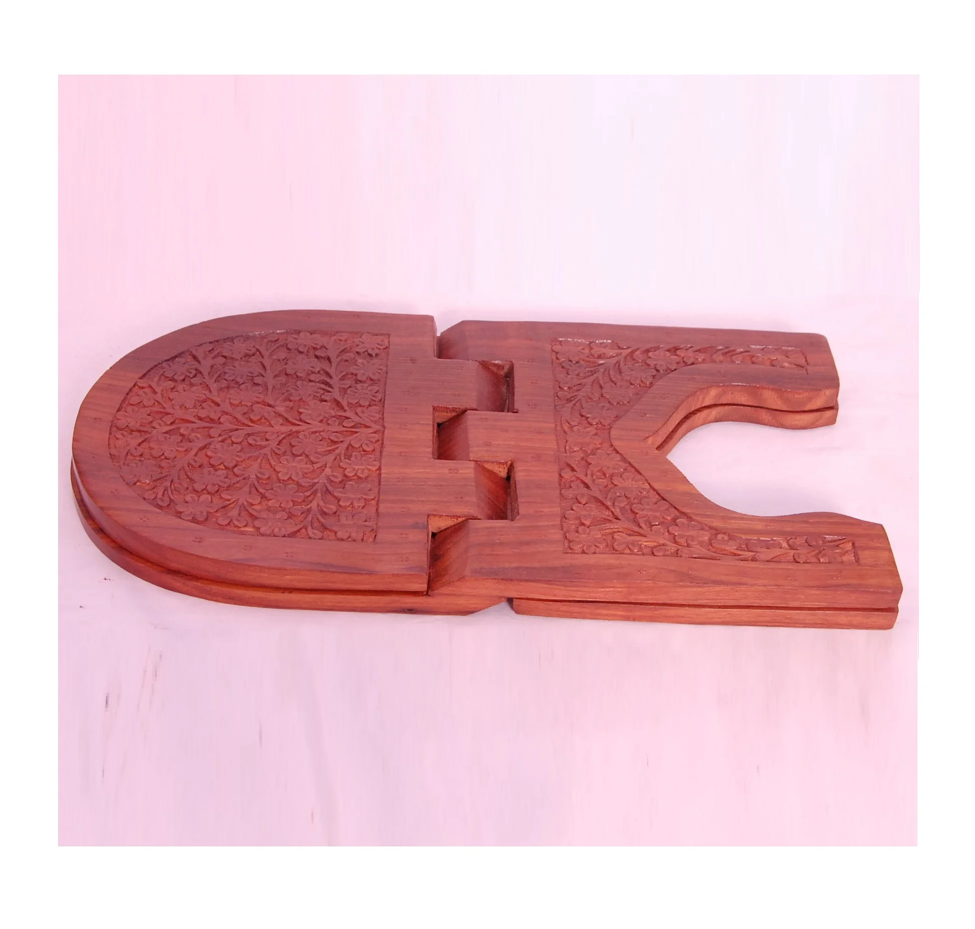 High Quality Wooden Holy Book Holder Stand Foldable Bookends Hand
