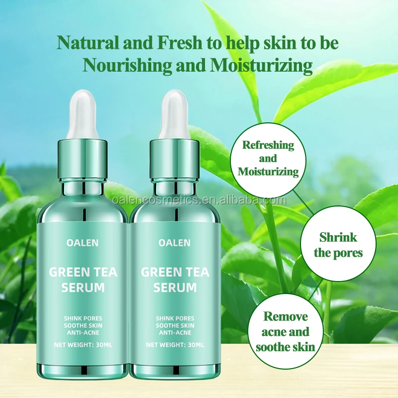 Face Serum Natural Extract Green Tea Serum Remove Acne Anti Wrinkle For