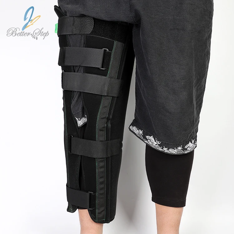 Black Knee Immobilizer Waterproof Nylon Universal Medical Orthopedic ...