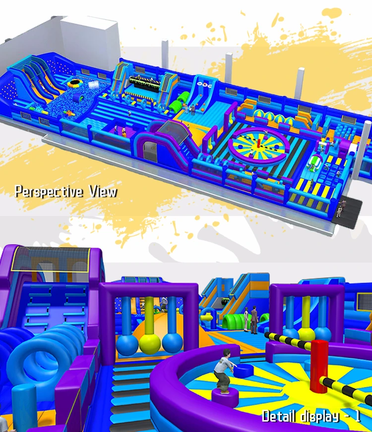 1000sqm Inflatable Castle Bounce Park Giant Indoor Customized Sports