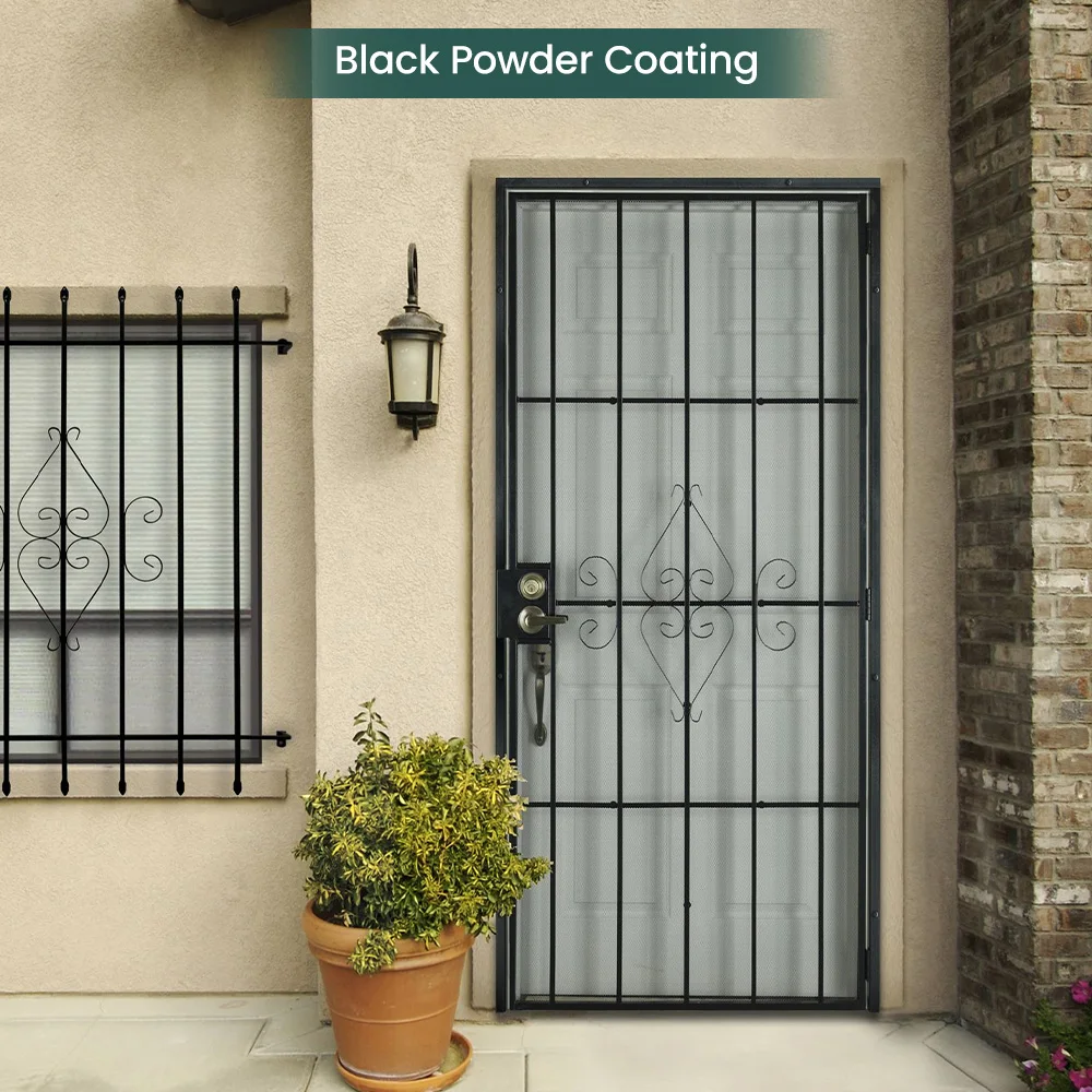 Regal Series Black Steel Security Door,30*80/32*80/36*80inch Buy