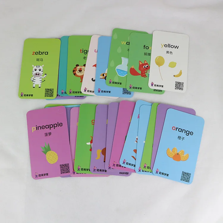 Custom High Quality Paper Material Board Game Card Flashcard For Kids ...
