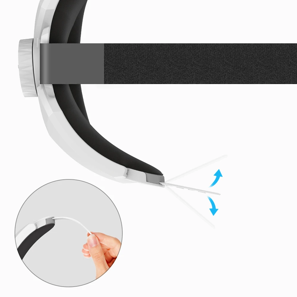 Adjustable Headband For Oculus Quest 2 With Comfortable Protective Head Strap Head Cushion White