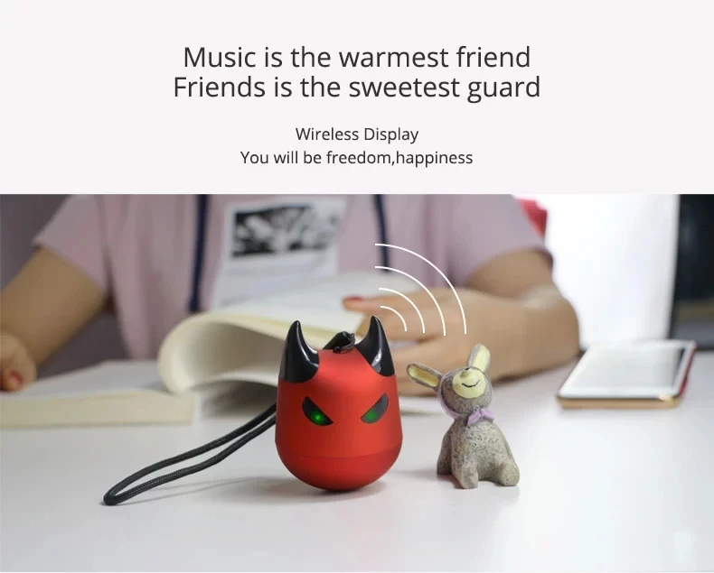 Little Devil Wireless Speaker Mini Portable EMO Speaker Soundbar Super Bass Boombox Sound - ANKUX.COM