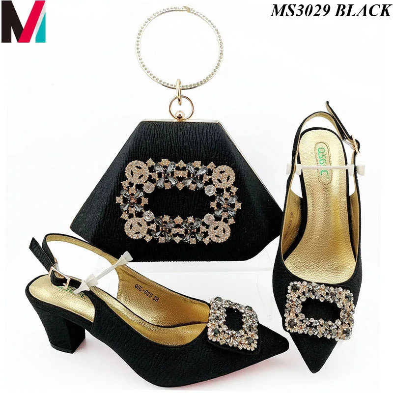 Rhinestone Evening Shoes African And Bags To Match Purple Matching