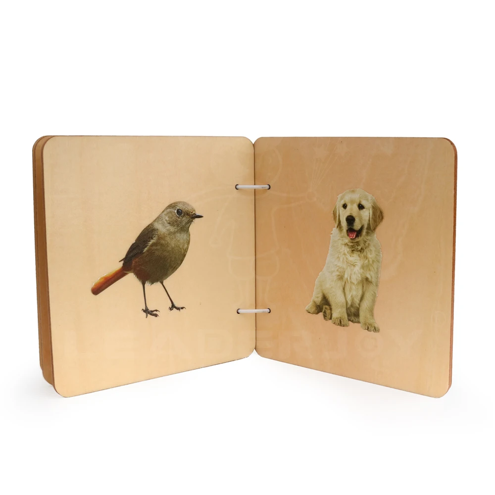 Wooden Children Toys 03 Months Baby Gifts Montessori Educational Toys Baby Animal Wooden Book