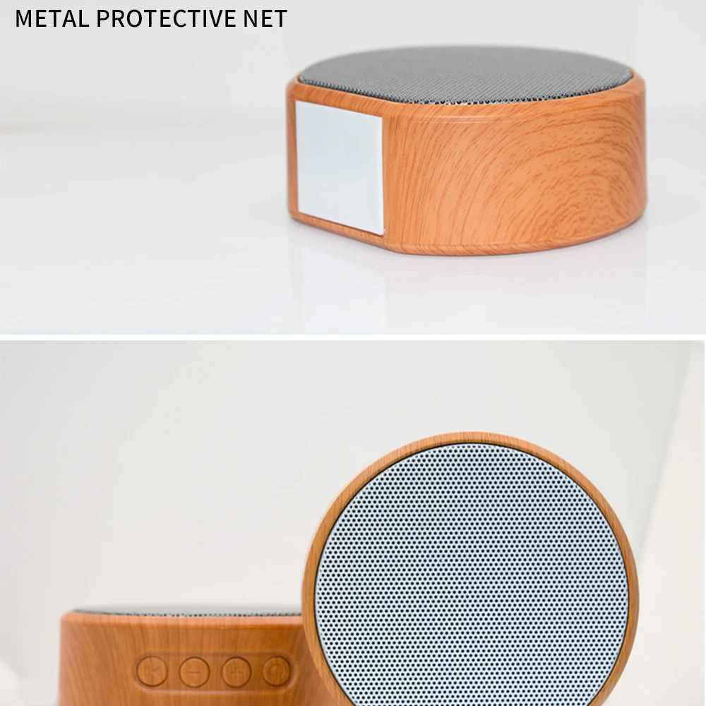 2019 wooden style design bluetooths speaker portable A60 MP3 Player FM Radio Audio TF Card USB Handsfree wood wireless speaker - ANKUX.COM
