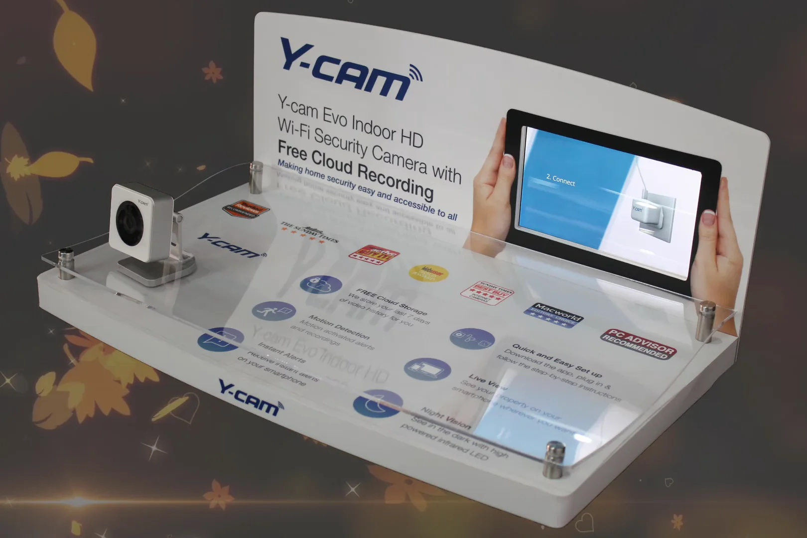 Cctv Security Surveillance Countertop Video Player Acrylic Camera