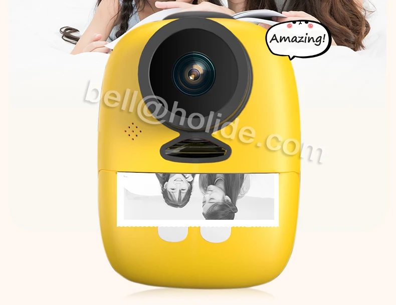 Instant Print Digital Camera with Zero Ink Printing for Girls & Boys 2 inch LCD Display Auto-Focusing
