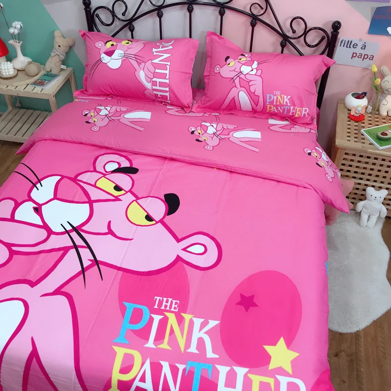 Modern children cartoon 4 piece bedding set 100% cotton printed duvet cover bed sheet set Pig Pecs