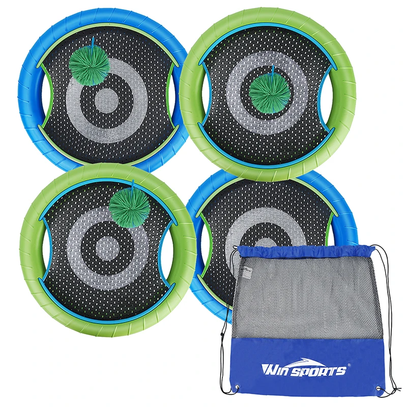 Outdoor Throwing Catching Trampoline Paddle Game Toy Play Set Flying