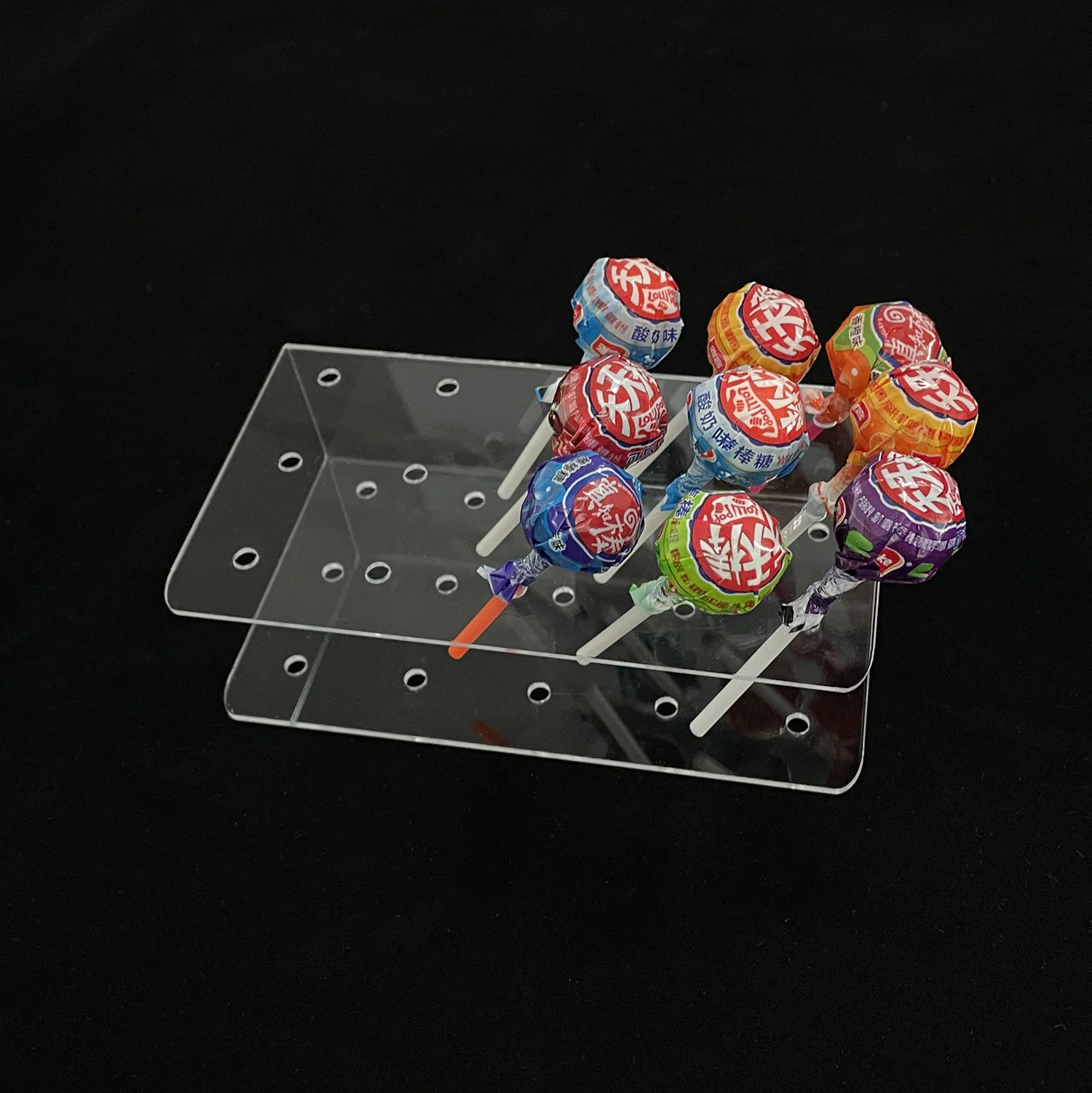 15hole Transparent Acrylic Lollipop Ushaped Display Stand Wedding
