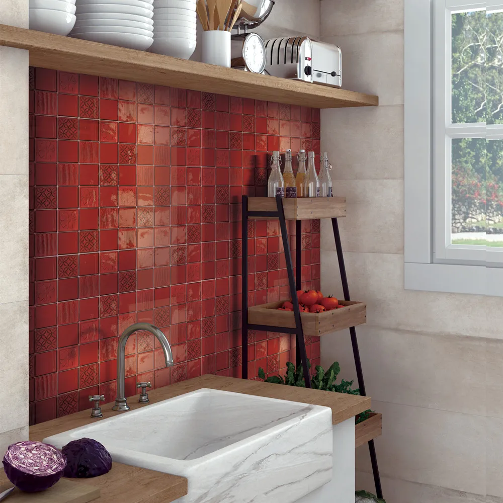 Artisan Decoration Asian Solid Color Hexagonal Rustic Shaped Heterogenic Hand Painted Ceramic