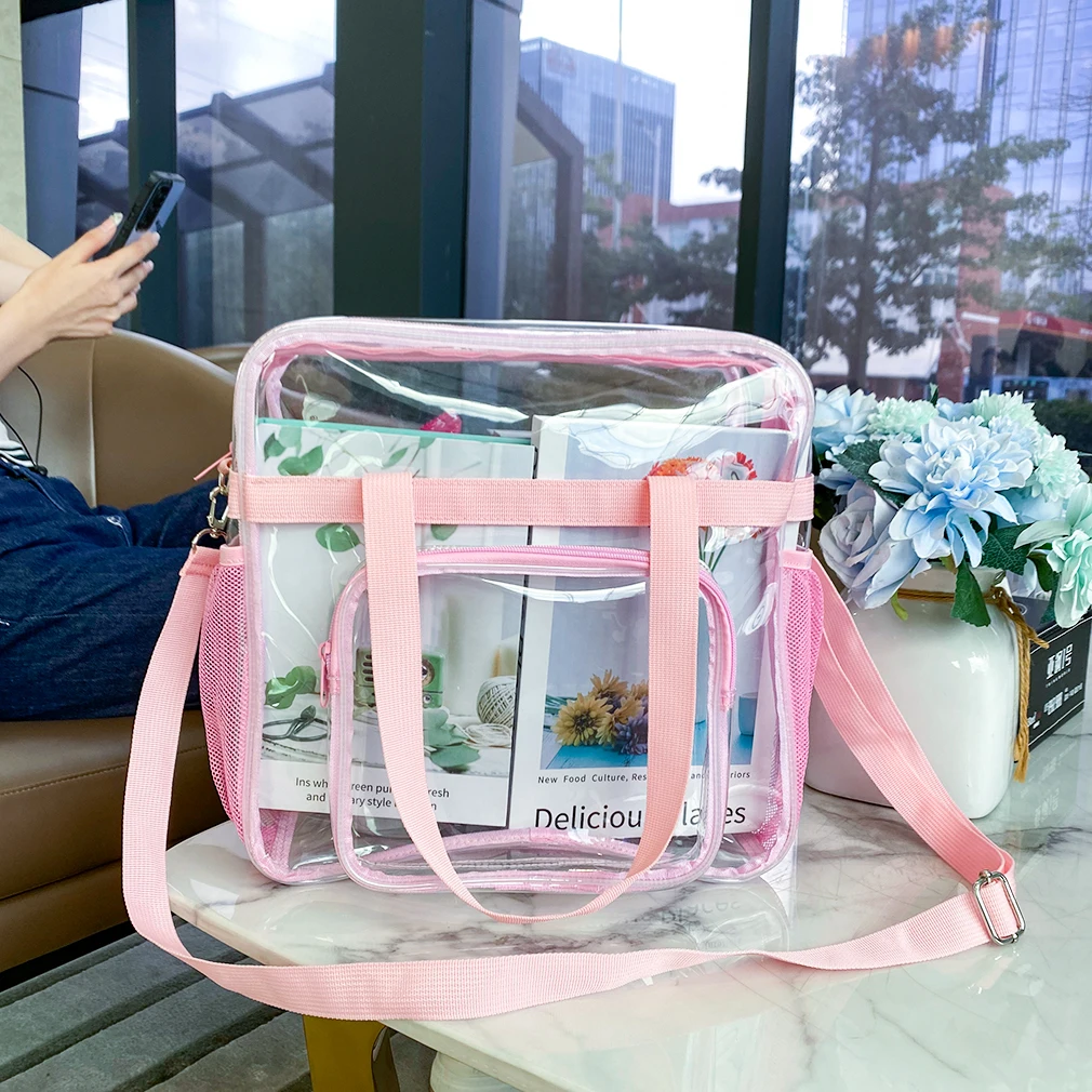 Clear Bag Stadium Approved Pvc Shoulder Crossbody Purse Siz Waterproof ...