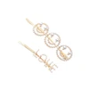 2020 Latest Mental Pearl Comb Bobby Pin Fashion Woman Words Smiling Face Pearl Clips