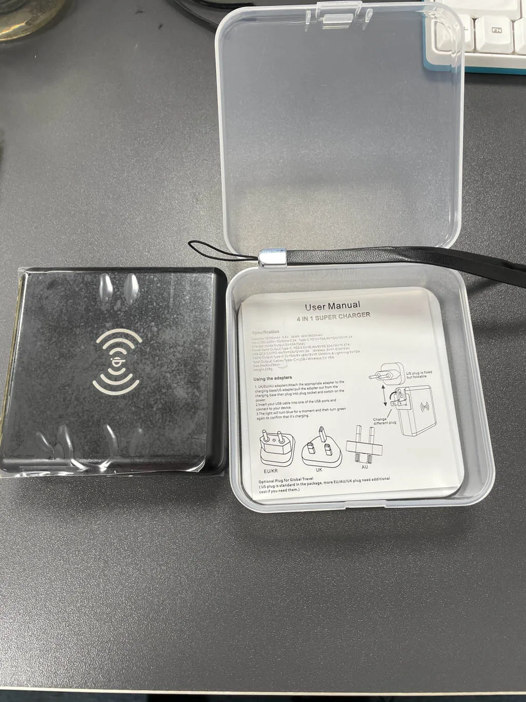 Fold design 3 in 115w fast charge wireless charger stand 10000mah fast charging adapter Wireless Powerbank for all phones RK-C44 - ANKUX.COM