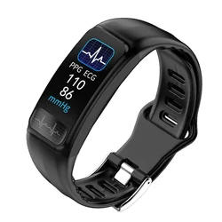 P12 ECG PPG SPO2 smart bracelet oxygen waterproof bracelet tracker heart rate monitor smart belt sports Band