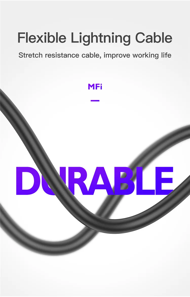 KUULAA Special Sale Mfi Certification 2.4A Sync Fast Charging USB 0.5 1 2M Fast Charger Data Cable for iPhone for Sale