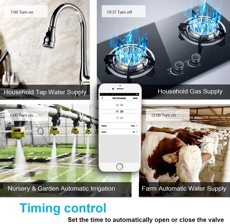 Tuya Alexa Google Voice Control Waterproof Wireless WiFi Smart Water Valve - ANKUX.COM