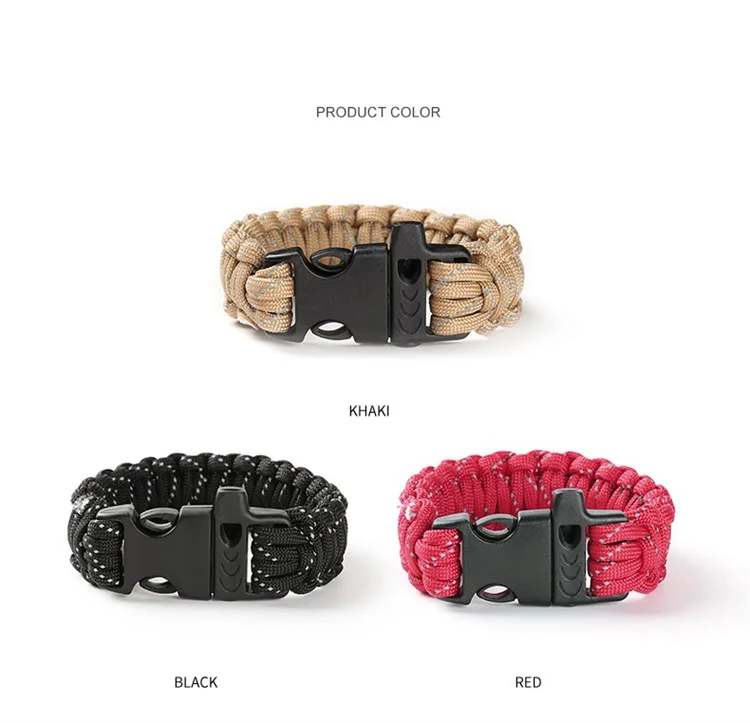 High Reflective Umbrella Rope Bracelet Nine Core Parachute Cord Outdoor