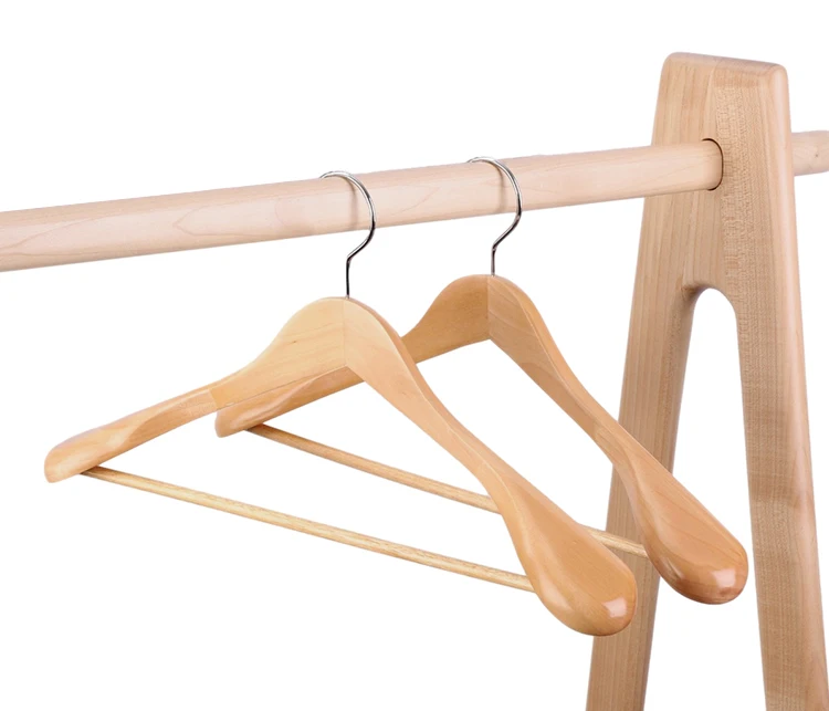 Boutique Wooden Clothes Hanger 1.3cm Wide Shoulder Suit Hangers
